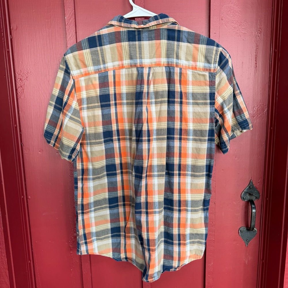 Orange Plaid Button Down! The color is 🔥 - Picture 5 of 9